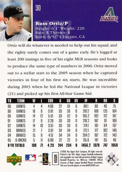 2006 Upper Deck #30 Russ Ortiz Back
