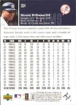 2006 Upper Deck #304 Bernie Williams Back