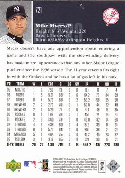 2006 Upper Deck #721 Mike Myers Back