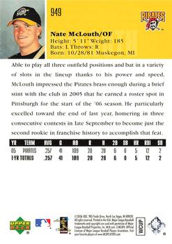 2006 Upper Deck #949 Nate McLouth Back