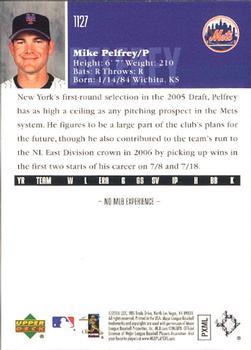 2006 Upper Deck #1127 Mike Pelfrey Back
