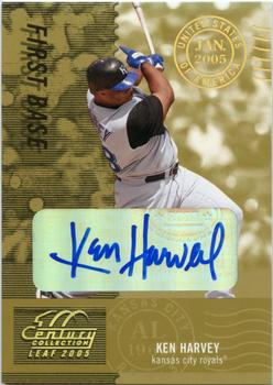 2005 Leaf Century - Signature Post Marks Gold #128 Ken Harvey Front