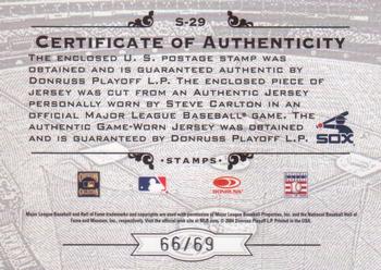 2005 Leaf Century - Stamps Material Pro Ball #S-29 Steve Carlton Back