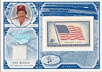 2005 Leaf Century - Stamps Material USA Flag #S-18 Mike Schmidt Front