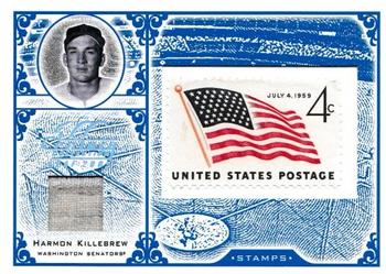 2005 Leaf Century - Stamps Material USA Flag #S-67 Harmon Killebrew Front