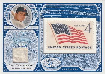 2005 Leaf Century - Stamps Material USA Flag #S-75 Carl Yastrzemski Front