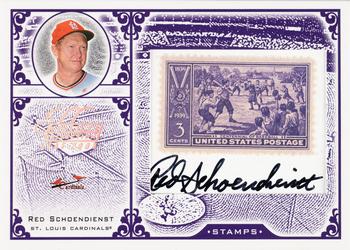 2005 Leaf Century - Stamps Signature Centennial #S-2 Red Schoendienst Front