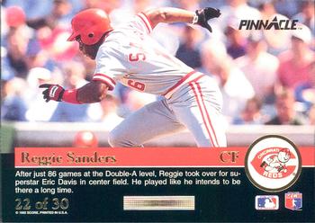 1992 Pinnacle Rookies #22 Reggie Sanders Back