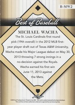 2013 Leaf Best of Baseball #B-MW2 Michael Wacha Back