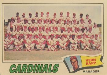 1977 Topps - Team Checklists #183 St. Louis Cardinals / Vern Rapp Front