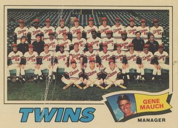 1977 Topps - Team Checklists #228 Minnesota Twins / Gene Mauch Front