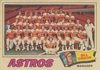 1977 Topps - Team Checklists #327 Houston Astros / Bill Virdon Front