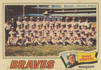1977 Topps - Team Checklists #442 Atlanta Braves / Dave Bristol Front