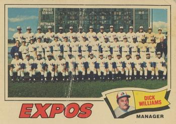 1977 Topps - Team Checklists #647 Montreal Expos / Dick Williams Front