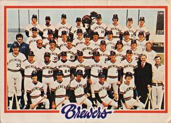 1978 Topps - Team Checklists #328 Milwaukee Brewers Front