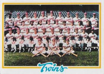1978 Topps - Team Checklists #451 Minnesota Twins Front