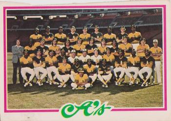 1978 Topps - Team Checklists #577 Oakland Athletics Front