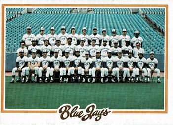 1978 Topps - Team Checklists #626 Toronto Blue Jays Front