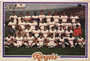 1978 Topps - Team Checklists #659 Texas Rangers Front