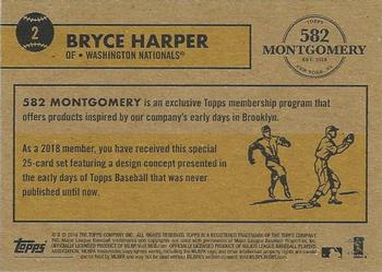 2018-19 Topps 582 Montgomery Club Set 1 #2 Bryce Harper Back