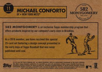 2018-19 Topps 582 Montgomery Club Set 1 #11 Michael Conforto Back