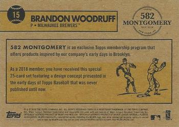 2018-19 Topps 582 Montgomery Club Set 1 #15 Brandon Woodruff Back