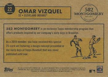 2018-19 Topps 582 Montgomery Club Set 1 #22 Omar Vizquel Back