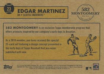 2018-19 Topps 582 Montgomery Club Set 1 #23 Edgar Martinez Back