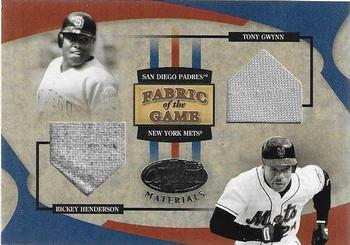 2005 Leaf Certified Materials - Fabric of the Game #FG-176 Tony Gwynn / Rickey Henderson Front