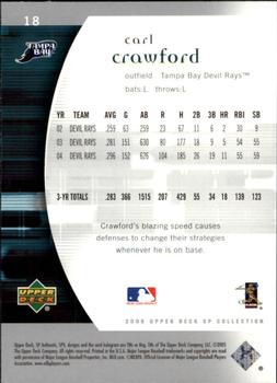 2005 SP Collection - 2005 SP Authentic #18 Carl Crawford Back