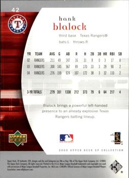 2005 SP Collection - 2005 SP Authentic #42 Hank Blalock Back