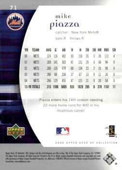2005 SP Collection - 2005 SP Authentic #71 Mike Piazza Back