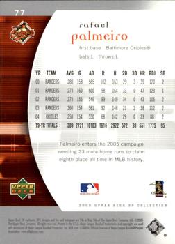 2005 SP Collection - 2005 SP Authentic #77 Rafael Palmeiro Back