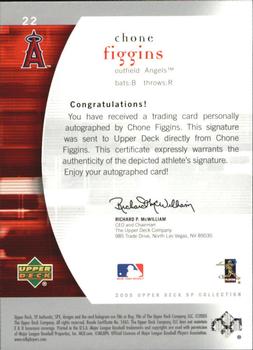 2005 SP Collection - SP Authentic Signatures #22 Chone Figgins Back