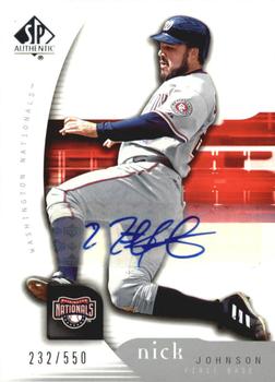 2005 SP Collection - SP Authentic Signatures #75 Nick Johnson Front