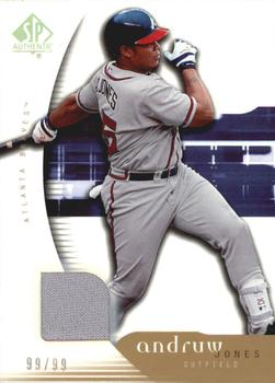 2005 SP Collection - SP Authentic Materials Parallel #9 Andruw Jones Front