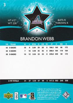 2006 Upper Deck Future Stars #3 Brandon Webb Back