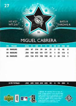 2006 Upper Deck Future Stars #27 Miguel Cabrera Back