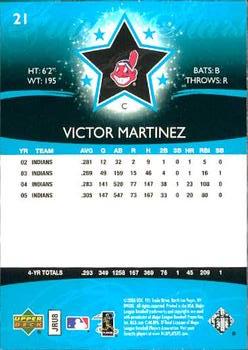 2006 Upper Deck Future Stars #21 Victor Martinez Back