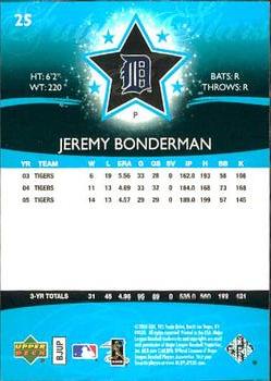 2006 Upper Deck Future Stars #25 Jeremy Bonderman Back
