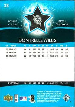 2006 Upper Deck Future Stars #28 Dontrelle Willis Back