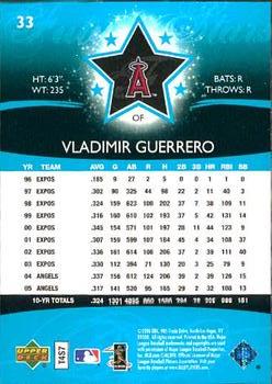 2006 Upper Deck Future Stars #33 Vladimir Guerrero Back