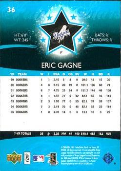 2006 Upper Deck Future Stars #36 Eric Gagne Back