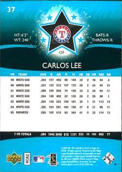 2006 Upper Deck Future Stars #37 Carlos Lee Back