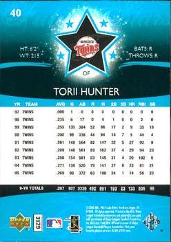 2006 Upper Deck Future Stars #40 Torii Hunter Back