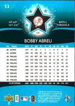 2006 Upper Deck Future Stars #53 Bobby Abreu Back