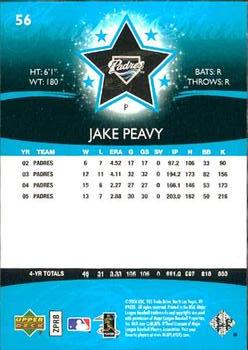 2006 Upper Deck Future Stars #56 Jake Peavy Back
