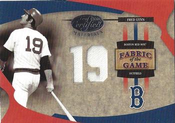2005 Leaf Certified Materials - Fabric of the Game Jersey Number #FG-44 Fred Lynn Front