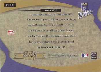 2005 Leaf Certified Materials - Fabric of the Game Position #FG-10 Bo Jackson Back