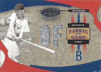 2005 Leaf Certified Materials - Fabric of the Game Position #FG-116 Ted Williams Front